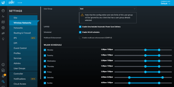 Settings / Wireless Networks